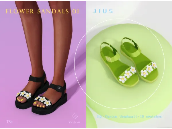Mix Flower Butterfly Collection Part II sims by Jius - The Sims 4 Custom Content