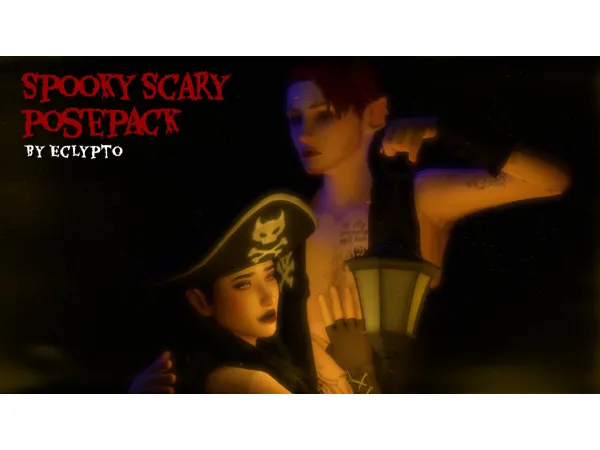 Spooky Scary Posepack by Eclypto by Eclypt0Sims