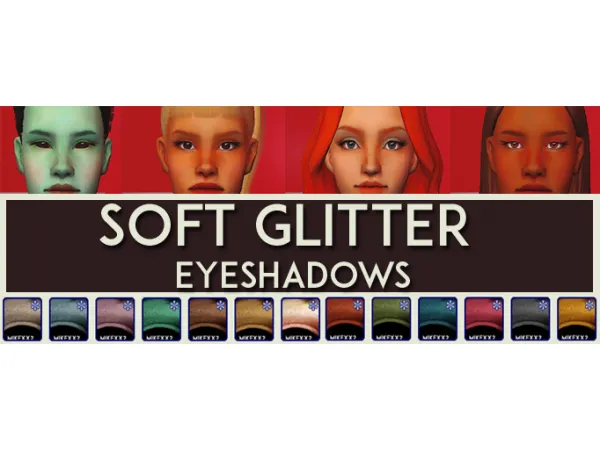 Soft Glitter eyeshadows - The Sims 2 Custom Content