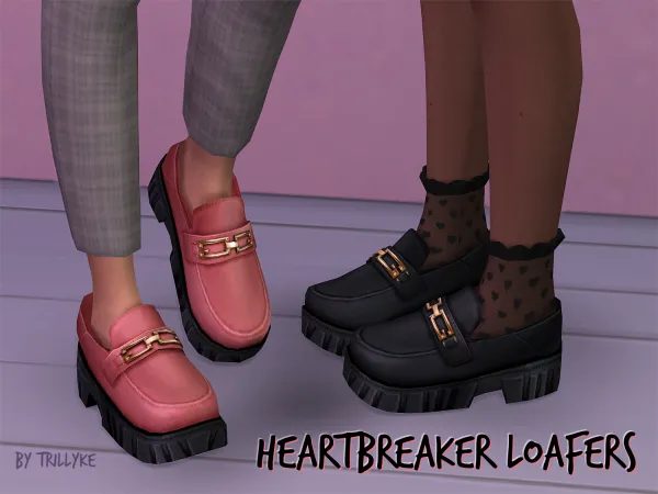 Maxis Match Heartbreaker Loafers by Trillyke - The Sims 4 Custom Content