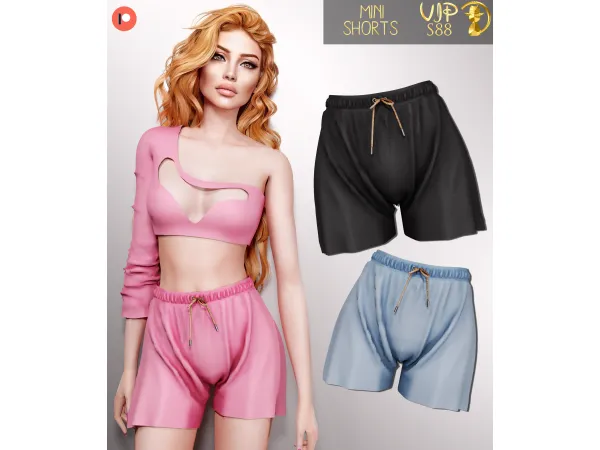 Alpha Mini Shorts S88 by turksimmer - The Sims 4 Custom Content