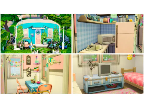 Maxis Match Casa Trailer Fofíssima - The Sims 4 Custom Content