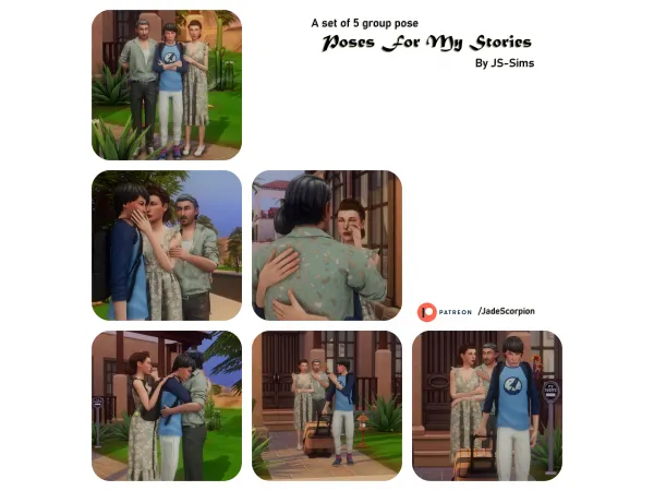 Mix Leaving for University Sims by Jade Scorpion JS - The Sims 4 Custom Content