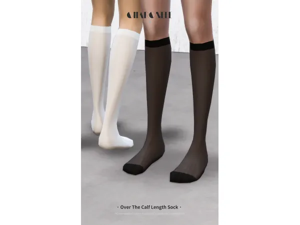 Mix Over The Calf Length Sock by Charonlee SIMS - The Sims 4 Custom Content