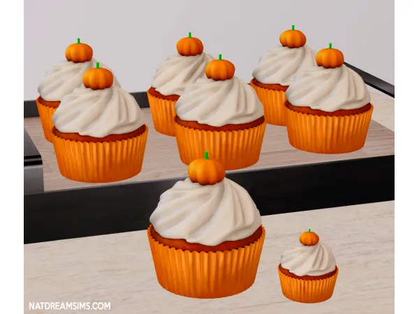 Alpha Pumpkin Cupcakes - The Sims 4 Custom Content