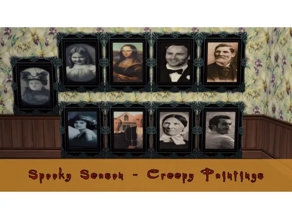 Alpha Creepy Paintings by xSavannahx987 - The Sims 4 Custom Content