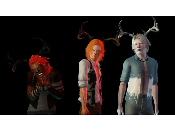 Lace TSM Deer Antlers More Colorable Channels - The Sims 3 Custom Content