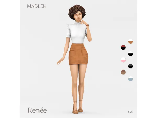 Maxis Match Renée Outfit by Madlen - The Sims 4 Custom Content