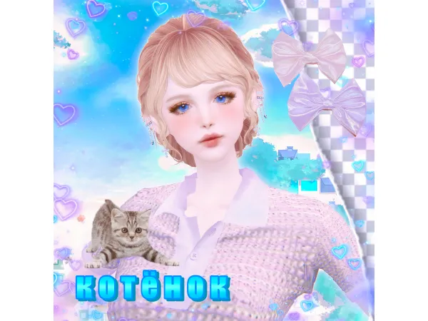 Alpha Nikki Hair 31 by kotehoksims - The Sims 4 Custom Content