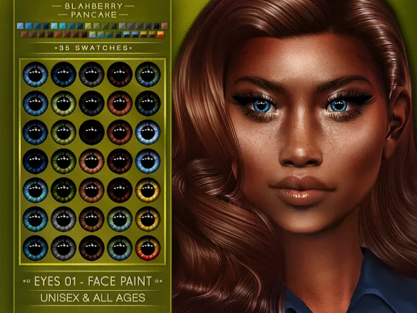 Alpha Eyes 01 (face paint) Blahberry Pancake - The Sims 4 Custom Content