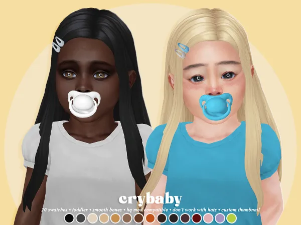 Maxis Match crybaby carmen hair clips (ah00b) toddler f - The Sims 4 Custom Content