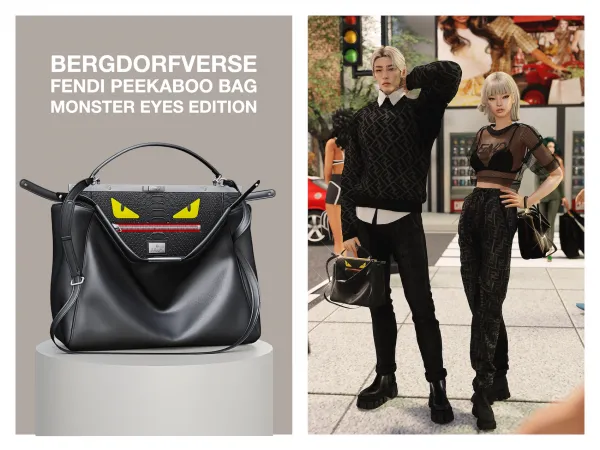 Alpha Fendi Peekaboo Bag Monster Eyes Edition - The Sims 4 Custom Content