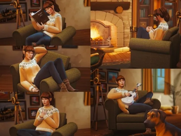 Alpha Living Chair Poses 03 by katverse - The Sims 4 Custom Content