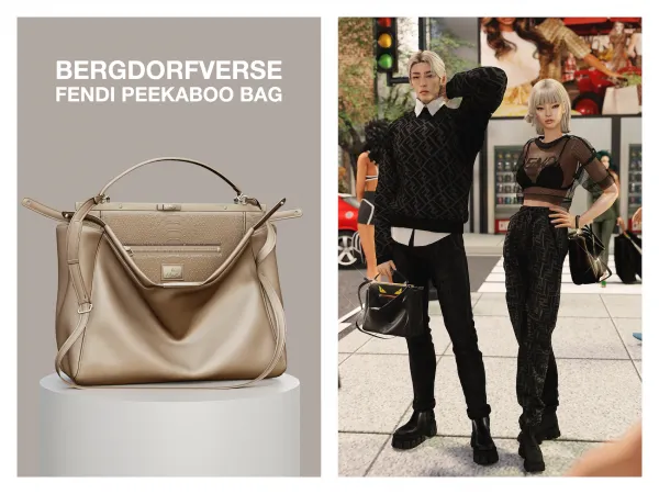 Alpha Fendi Peekaboo Bag - The Sims 4 Custom Content