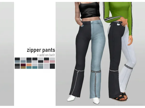 Maxis Match Zipper Pants - The Sims 4 Custom Content