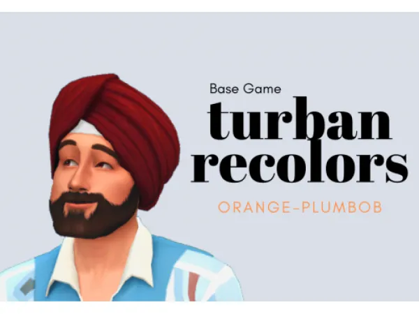 Maxis Match Turban Recolors - The Sims 4 Custom Content