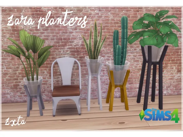 Maxis Match Zara Planters by Zx_Ta - The Sims 4 Custom Content