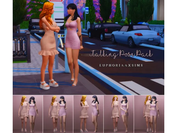 Maxis Match [euphoriaaxsims] talking posepack - The Sims 4 Custom Content