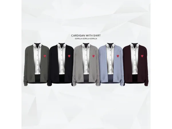 Alpha Cardigan with Shirt - The Sims 4 Custom Content