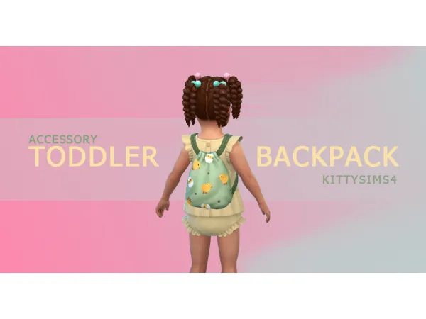 Maxis Match Accessory Toddler Backpack V2 by KittySims4 - The Sims 4 Custom Content