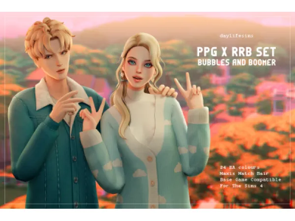 Maxis Match BUBBLES HAIR by daylifesims - The Sims 4 Custom Content