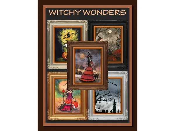 Maxis Match Witchy Wonders Paintings by Simmiller - The Sims 4 Custom Content