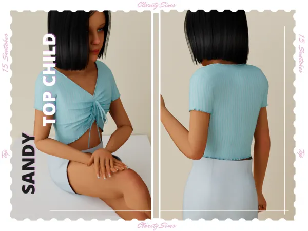 Alpha Sandy Top Child - The Sims 4 Custom Content