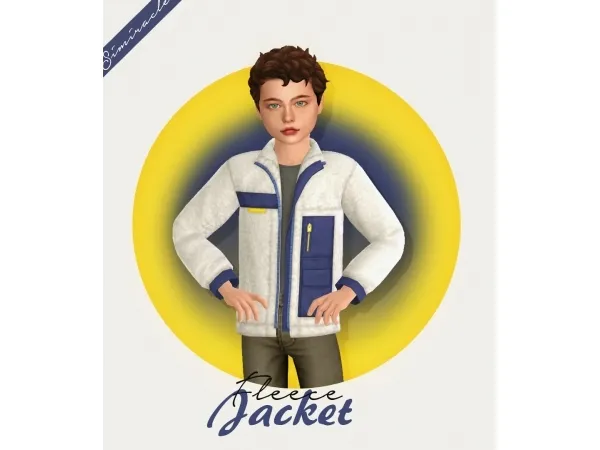 Maxis Match Fleece Jacket Kids Version - The Sims 4 Custom Content
