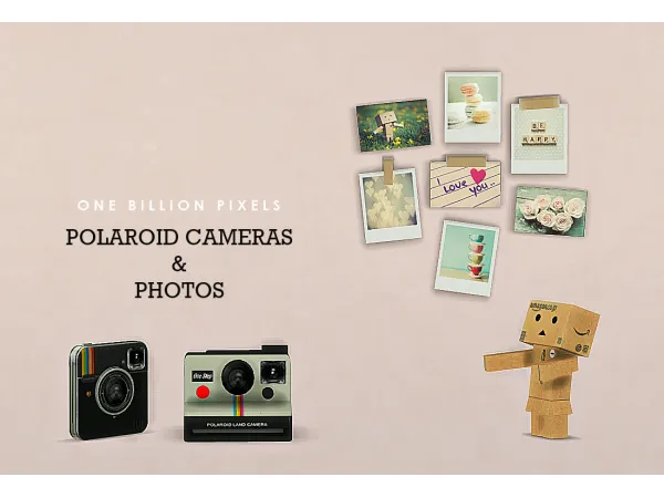 Mix POLAROID CAMERAS PHOTOS - The Sims 4 Custom Content