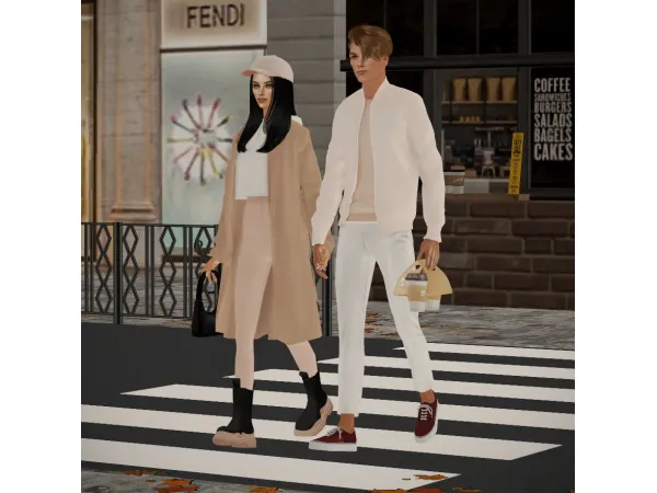 Couple walking posebox by illary - The Sims 2 Custom Content