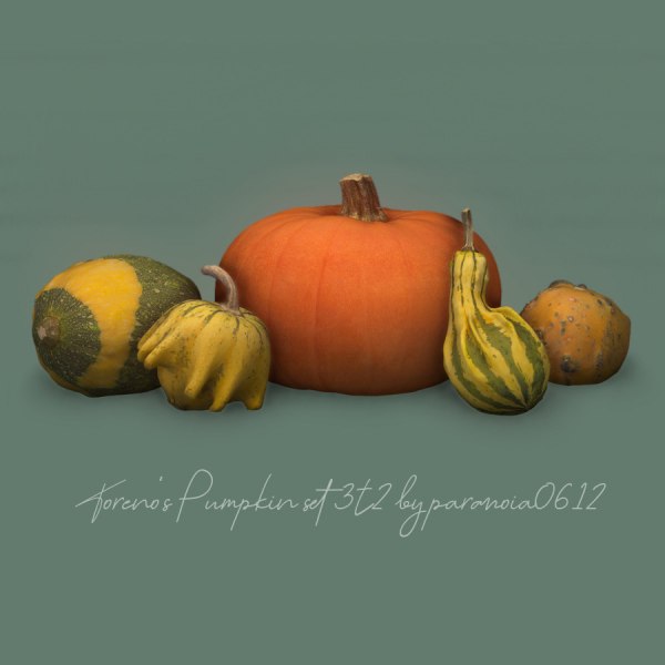 Torenos Pumpkin set 3t2 by simsfinds - The Sims 2 Custom Content