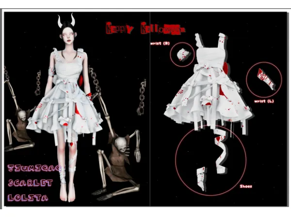 Alpha jiumiQAQ SCARLET LOLITA - The Sims 4 Custom Content