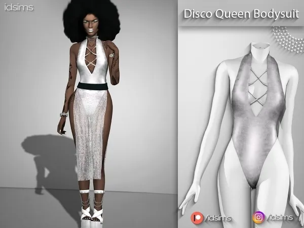 Alpha Disco Queen Bodysuit - The Sims 4 Custom Content