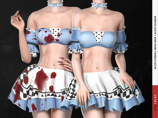 Alpha Alice Dress - The Sims 4 Custom Content