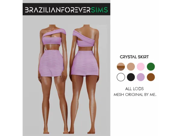 Alpha CRYSTAL SKIRT - The Sims 4 Custom Content