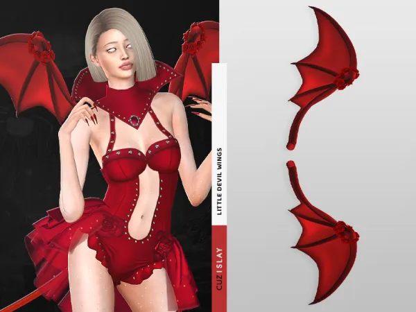 Alpha Little Devil Wings - The Sims 4 Custom Content