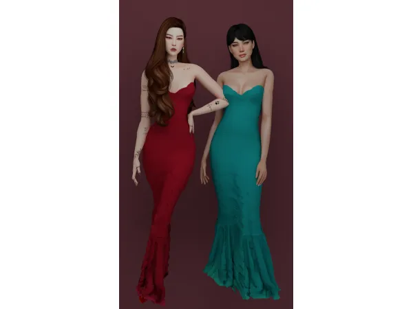 Alpha [Scarlett Bulckowisk] Gala Collection Dress One - The Sims 4 Custom Content