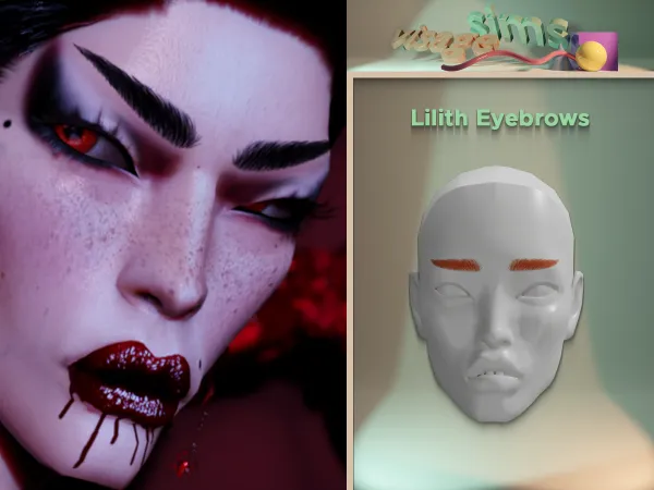 Alpha Lilith Eyebrows - The Sims 4 Custom Content