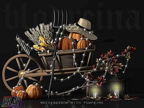 Alpha Wheelbarrow With Pumpkins - The Sims 4 Custom Content