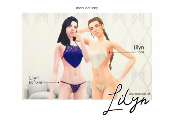 Maxis Match Lilyn Sexy sleepwear set by manueaPinny - The Sims 4 Custom Content