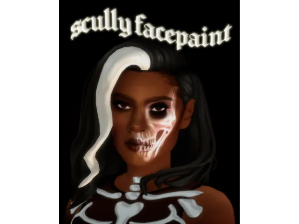 Maxis Match scully facepaint by sloedancing - The Sims 4 Custom Content