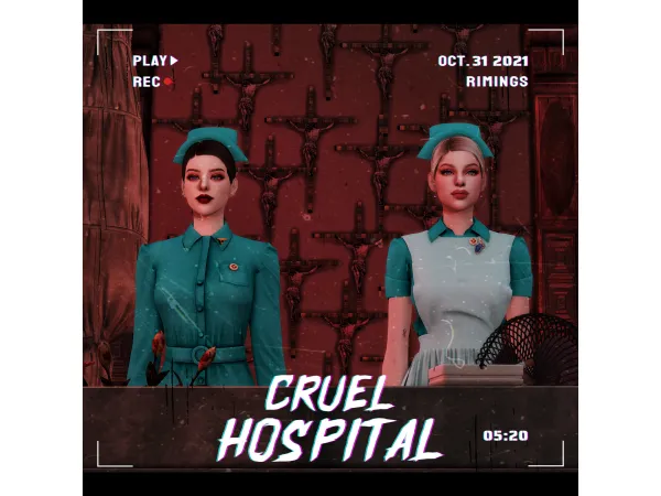 Alpha [RxDxH] CRUEL HOSPITAL_ Collaboration by RIMINGS - The Sims 4 Custom Content