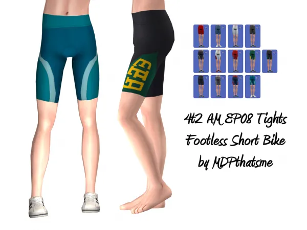 4t2 EP08 Tights Footless Short Bike - The Sims 2 Custom Content