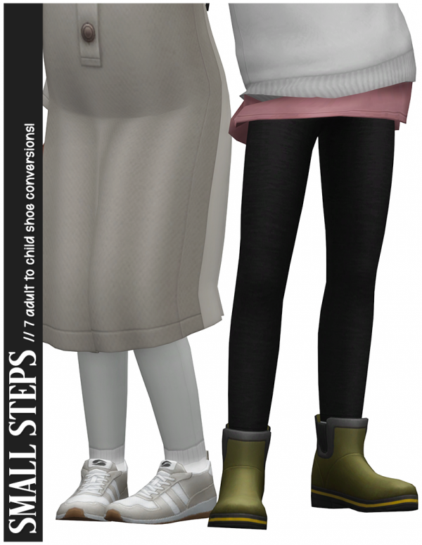 Maxis Match small steps 7 adult to child shoe conversions by simsfinds - The Sims 4 Custom Content
