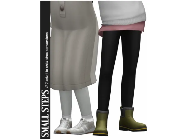 Maxis Match small steps 7 adult to child shoe conversions by simkoos - The Sims 4 Custom Content