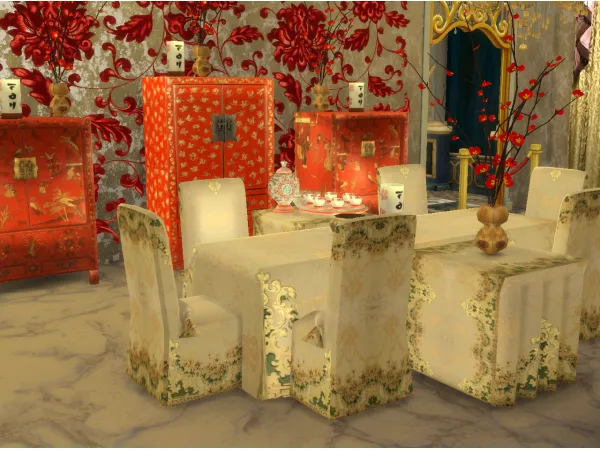 Alpha 筳 Dining Room Set by Anna Quinn Stories - The Sims 4 Custom Content