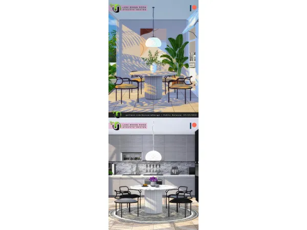 Alpha Laini Dining Area - The Sims 4 Custom Content