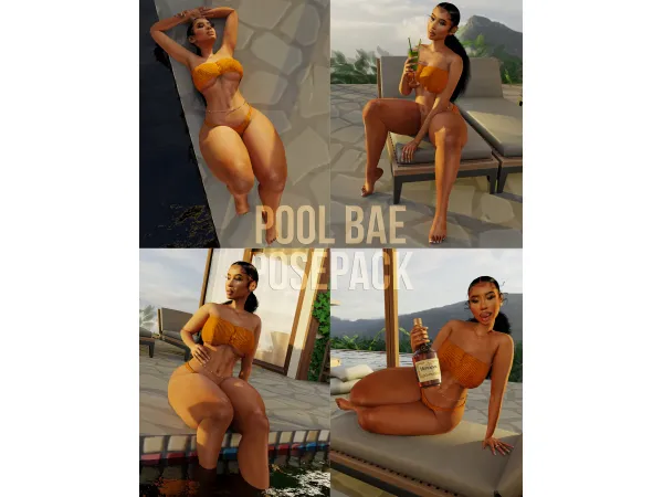 Mix Pool Bae Posepack by simsfinds - The Sims 4 Custom Content