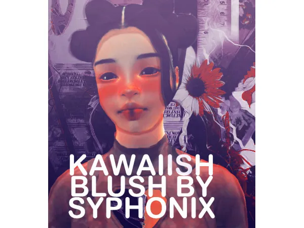 SYPHONIX SIMS Kawaii Anime Blush for - The Sims 3 Custom Content