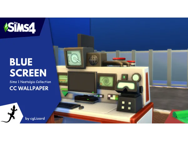 Maxis Match Blue Screen Sims 1 Nostalgia Collection by cgLizard by cgLizard - The Sims 4 Custom Content
